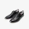 Zapatos casuales de cordones con punta redonda para hombre Goldberg, piel de vacuno de primera capa, cómodos, resistentes al desgaste, zapatos de cuero casuales para hombre
