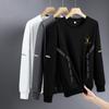 Nova Blusa de Moletom Solona Popular Primavera e Outono 2025 Masculina Espessada Sem Capuz Inverno Manga Longa Gola Redonda Tamanho Grande Roupa Externa Fina