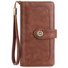 Falan Mule Billetera Estilo Europeo y Americano para Mujer, Billetera Larga con Cremallera de Cuero PU, Bolso Clutch de Gran Capacidad