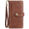 Falan Mule Billetera Popular Europea y Americana de Cuero de Microfibra para Mujer Billetera Larga Clutch Multifuncional para Mujer