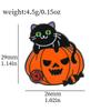 Broche de Halloween creativo personalizado, nuevo dibujo animado de calabaza, caramelo, gato, fantasma, insignia de metal, accesorios para bolso