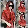 Bufanda de Seda Brocada Estilo Nuevo 2025 para Mujer, Primavera y Otoño, Elegante Versión Coreana, Bufanda de Seda Versátil de Hangzhou y Chal