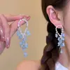 Verano Energético~Aretes de Borla con Cuentas Azules para Mujer, Lujo Ligero, Aretes Únicos y Hermosos, Accesorios para Orejas Estilo Vacaciones en la Costa