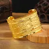Pulsera Ancha Dorada Alienígena Dunhuang para Mujer Estilo Étnico Bohemio Pulsera de Brazo Pulsera Dai Joyería India Europea y Americana
