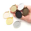 Accesorios para joyería de aleación DIY 40*30mm diámetro interior gema del tiempo colgante de fondo ovalado colgante C01
