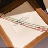 Pulsera de circón de color dopamina para mujer, nuevo modelo 2026, pulsera de lujo ligero, joyería de nicho de alta gama, regalo para mejor amiga