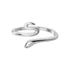 Anillo de Serpiente para Mujer Nicho Lujo Ligero Serpiente Gone Animal Anillo para Dedo Moda Simple Gancho Línea Serpiente Anillo Abierto para Dedo