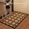 Alfombrilla de Baño Vintage Azul Estilo Americano de Tierra de Diatomeas Absorbente Antideslizante para Entrada, Inodoro y Lavabo