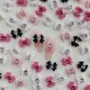 Caliente Nuevo Corazón de Dragón Joyería para Uñas con Lazo Decoración de Uñas con Lazo para Niña Corbata de Moño Grande para Uñas DIY en Vivo