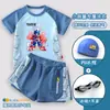 Traje de baño para niños, dos piezas de bañador de Transformers para niños, bañador corto, set de natación y aguas termales con protección solar