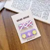 Presilhas de Tecido para Cabelo Estilo Coreano Ins para Crianças Meninas, Presilhas Fofas de Laço Xadrez para Franja, Adoráveis Acessórios para Cabelo de Bebê