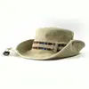 Sombrero de Vaquero Estilo Étnico para Exportación Transfronteriza Sombrero con Protección Solar para Senderismo y Montañismo al Aire Libre Sombrero de Pescador de Ala Ancha para Viajes y Camping