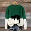 Nueva sudadera de franela con cuello redondo para mujer, impresión digital 3D de Amazon, sitio web independiente transfronterizo, personalizable para otoño e invierno