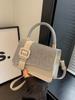 Bolso Cuadrado Pequeño de PU de Color Puro de Gama Alta para Mujer, Bolso Cruzado Simple, Simple y Versátil, Nuevo de Invierno 2023
