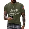 Camiseta Estampada de Cuello Redondo para Hombre Transfronteriza Europea y Americana, Top Casual de Manga Corta para Hombre de Venta Caliente en Verano
