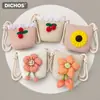 Bolso Pequeño de Paja Tejido a Mano, Bolso Desnudo, Bolso de Paja Floral para Niños, Bolso Cruzado, Bolso Nube, Moderno y Versátil