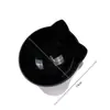 Cuenco Antideslizante Inclinado para Beber y Comer Gatos, Individual/Doble Cuenco, Cuenco con Orejas de Gato, Cuenco Grande para Agua, Cuenco con Patas Altas para Proteger la Columna Cervical, Doble Cuenco