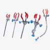 Pinça de três garras pinça de laboratório de duas garras pinça de quatro garras universal para tubo de condensador conjunto de ajuste simples duplo parafuso de ajuste mudança direcional corrente de aço inoxidável para frasco