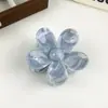 Nuevos pasadores de pelo de color cambiante transfronterizos europeos y americanos para mujer, pinzas de tiburón de moda de alta gama, pinzas para el pelo de plumeria