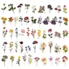 Pegatinas de Plantas de Muestra Flores Artísticas Florales Retro Estilo Ins Frescas Decoración para Diario DIY Pegatinas de Etiquetas Impermeables