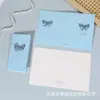Tarjetas de Felicitación Pre-hechas Rosa Azul Lazo Plegada Tarjeta Pequeña Caja de Regalo Tarjeta de Felicitación Pequeña Tarjeta de Mensaje de Bendición Tarjeta de Mensaje de Agradecimiento