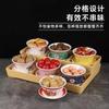 Jiugongge Hot Pot Bowl Conjoined Chongqing Old Hot Pot Taza de Té Platos de Humor Bandeja Creativa Vajilla con Sentido