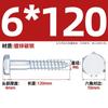 Tornillos para Madera Hexagonales Galvanizados Din57 Tornillos para Madera Autorroscantes Hexagonales Rosca Completa Combinación con Arandela Plana de Resorte