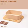 Caja de Almuerzo de Papel Kraft Caja para Pasteles de Almuerzo Caja de Almuerzo para Postres Caja de Almuerzo para Ensalada de Frutas Almuerzo de Sushi Caja de Picnic Resistente a Altas Temperaturas