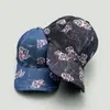 Gorra de Béisbol Cuadros de Cuero Estampado Floral Estilo Chino Unisex Visera Dura Ala Rígida Color Bloqueado Personalizado Gorra Pato Venta al por Mayor