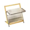 Estante de Almacenamiento de Mesita de Noche, Mesa Lateral de Dormitorio de Vidrio Templado para el Hogar, Estante de Almacenamiento, Mesa de Esquina, Mesa de Café Lateral para Sofá de Sala de Estar, Mesa Pequeña