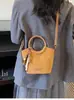 Bolsas Nuevas Transfronterizas, Bolsos de Mujer, Para el Trabajo, Versátiles de Hombro Cruzados de Moda, Estilo Coreano Simples y Súper Populares Bolsos Cubo Portátiles