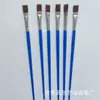 Processamento de haste plástica lã de nylon plana caneta plana caneta Gouline pincel para pintura a óleo digital pincel para pintura cerâmica de gesso vinílico