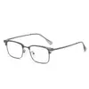 Armazón de Gafas de Media Montura Browline Armazón Pequeño para Hombre 2265 Gafas para Miopía Armazón de Gafas Browline Ultraligero Tr90 Gafas Anti-Luz Azul Sin Graduación