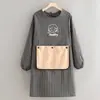 Delantal de Dibujos Animados de Moda para Cocina, Uso Doméstico, Estampado con Texto, Adecuado para Catering y Trabajo, Se Puede Usar para Secarse las Manos, Ropa de Trabajo Transpirable y Resistente a las Manchas