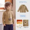 Ropa interior de cuello alto para niñas jellybaby, top cálido de otoño para niños, ropa de bebé, camiseta de manga larga para niños