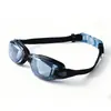 Gafas de natación de silicona coloridas para adultos, galvanizadas, impermeables, antivaho, alta definición, unisex, al por mayor, con protección UV