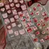 Adesivos de Arte para Unhas com Glitter DIY Adesivos Doces Brilhantes para Unhas Lantejoulas Padrão de Lã Material de Joalheria Acessórios de Unha Usáveis