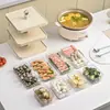 Plato de Frutas, Caja de Almacenamiento Giratoria de Bocadillos de Múltiples Niveles, Mesa de Postres, Plato Multifuncional para Preparación de Alimentos, Plato Lateral para Olla Caliente del Hogar