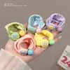 Elástico de Cabelo Rabo de Cavalo Dopamina Alta para Mulheres, Elástico de Borracha de Alta Elasticidade, Argola de Cabelo Premium Bola M&M, Elástico para Coque, Acessório de Cabelo