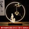 Lâmpada de LED em anel para incenso de refluxo Zen bergamota ornamentos de fogareiro pendurados varanda de casa fogareiro de aromaterapia queimador de incenso de refluxo cerâmica atacado