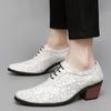 Zapatos casuales de piel para hombre que aumentan la altura talla 38-46 zapatos británicos puntiagudos de tacón alto estilista espectáculo nocturno zapatos de piel