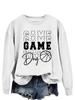 Estación independiente de Amazon juego juego juego día del juego pelota moda europea y americana Joker suéter holgado casual