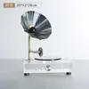 Tocadiscos de Vinilo Adornos Nórdicos de Lujo Ligero Modelo Retro Gramófono Gabinete de Vino Cafetería Decoraciones para Ventanas del Hogar