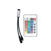 Controlador de Fita de LED com Controle Remoto Infravermelho de 24 Teclas Dimmer RGB Controle de Iluminação LED Dimerização Contínua