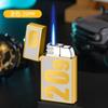 Nuevo encendedor inflable de regalo de alta presión XF220 de dos colores, resistente al viento, con llama azul recta y personalidad creativa