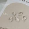 Adornos para Lima de Uñas Broca para Uñas Lote de Brocas Adornos Brillantes para Uñas Punta Transparente Blanco Glaciar Fondo Transparente Broca Transparente Corazón Torcido