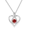 Comercio exterior transfronterizo europeo y americano, nueva cadena para la clavícula S925 de plata de ley con incrustaciones de diamantes, collar elegante en forma de corazón, la primera opción para regalos del Día de la Madre