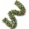 Decoraciones de corona de Navidad transfronterizas, adornos de vid de Navidad, colgantes para puertas, decoraciones para hoteles y centros comerciales, vides de bayas artificiales