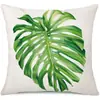 Novedades Primavera y Verano Productos para el Hogar Transfronterizos Funda de Almohada de Lino con Hojas Funda de Almohada Caliente de Amazon Funda de Almohada Lumbar Venta al por Mayor