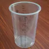 Taza Medidora de Plástico Transparente Taza Mezcladora Desechable con Escala Impresa Taza de Material PP Taza Mezcladora de Proporción Taza para Mezclar Pintura Taza para Cebo de Pesca